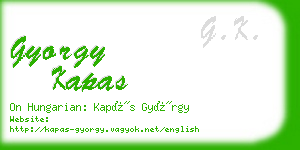 gyorgy kapas business card